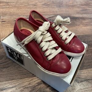 Frye Burnt Red Chambers Low Sneakers for Kids: size 12